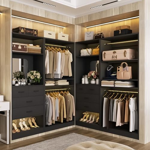 Unikito 61" Closet System, Heavy Duty Wood Closet Organizer - Image 3