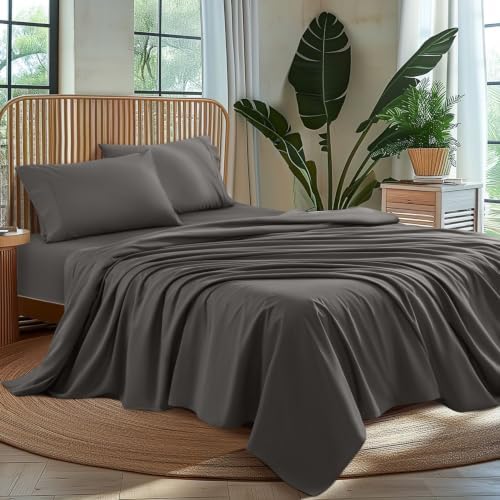 100% Egyptian Cotton Sheet Set 4 Piece, Luxury 1000 Thread Count by AiAngu
