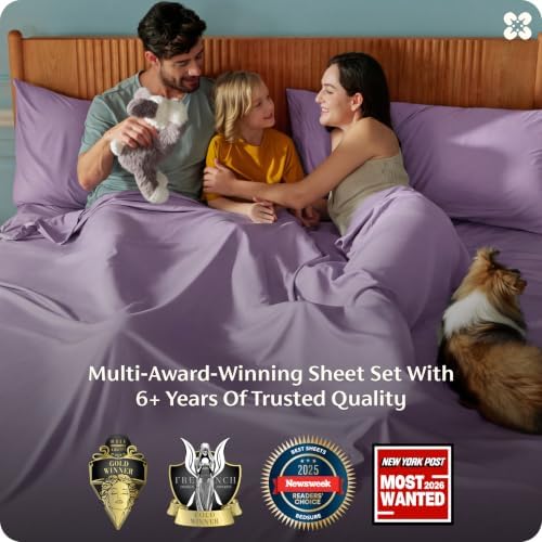 Bedsure PureWoven 100% Rayon Derived from Bamboo, King Size Sheets Set - Image 3