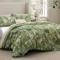 Bedsure Olive Green Floral King Size Comforter, Soft Fall Bedding 3 Pcs by BEDSURE
