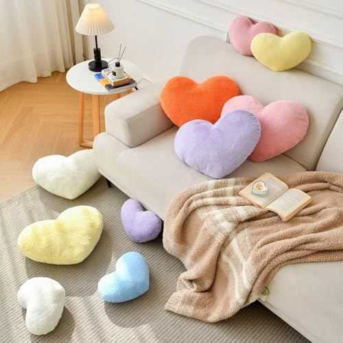 Black Throw Pillows, Cute Heart Pillow, Decorative Pillows - Image 6
