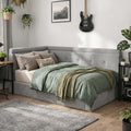 EnHomee 360° Cushioned L-Shaped Full Bed Frame, Soft Cloud Corner Platform by EnHomee