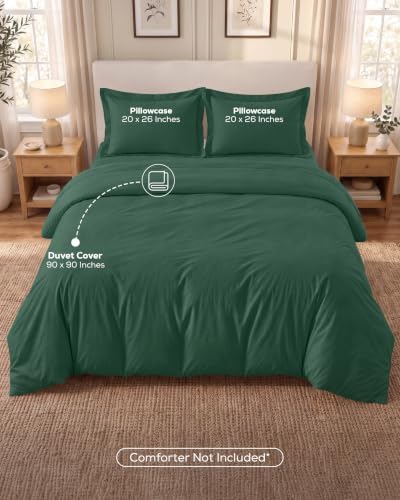 Duvet Cover Queen, 3 Piece Set, Extra Soft - Image 3