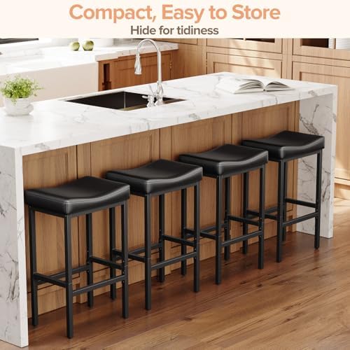 Compact 24 Inch Counter Height Bar Stools Set of 2 - Image 5