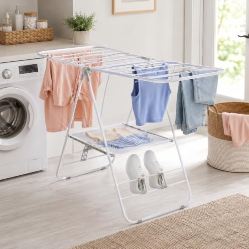 Honey-Can-Do Heavy-Duty Gullwing Clothes Drying Rack, 46 Ft - Image 2