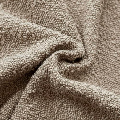 Foindtower Decorative Textured Boucle Throw Pillow Covers 20x20 Light Khaki - Image 3
