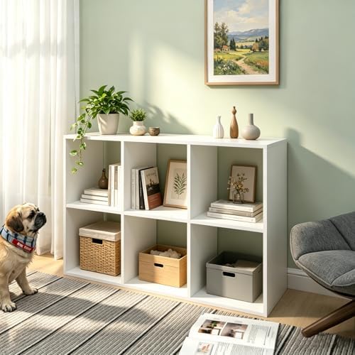 6 Cube Shelf Bookcase - Image 2