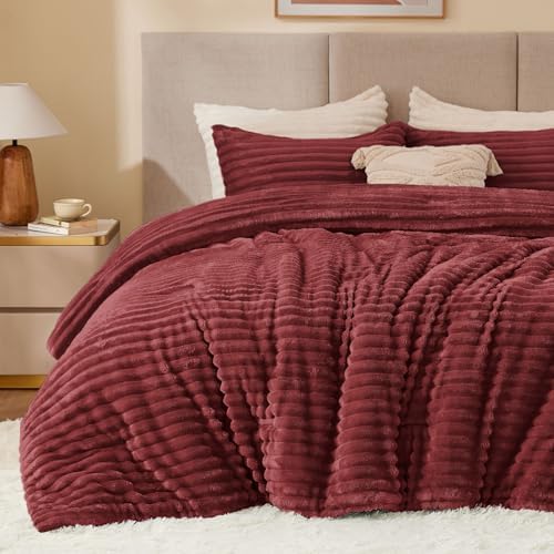 BEDELITE Fleece California King Comforter Set, Fluffy Bed Set by BEDELITE