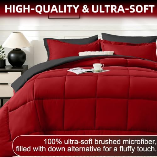 FUANNA California King Comforter Set 7 Pieces, Soft Bed Set, Bed in a Bag - Image 2