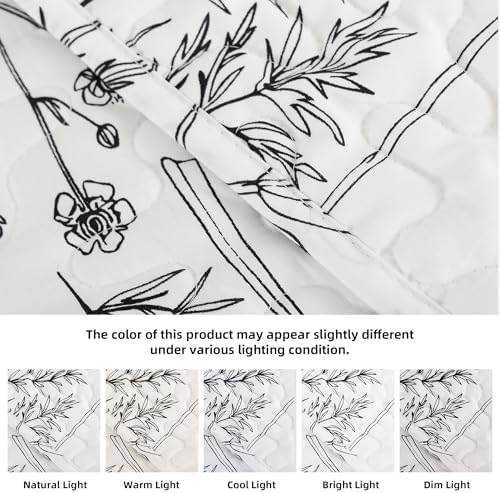 Quilts Queen Size White Floral Bed Spread - Image 4