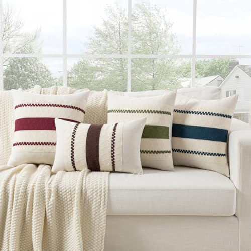 Fancy Homi Set of 1 Navy Blue Decorative Throw Pillow Covers 18x18 Inch - Image 6