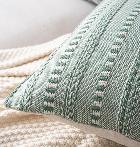 Cethom Boho Throw Pillow Covers 12x20 Inch Set of 2, Farmhouse Decorative Couch - Image 3