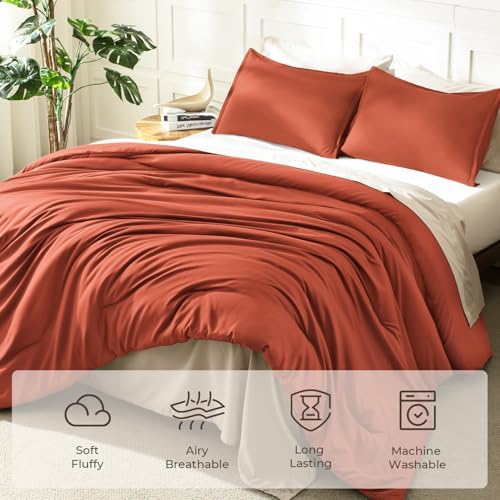 Litanika Twin/Twin XL Comforter Set Burnt Orange - Image 3