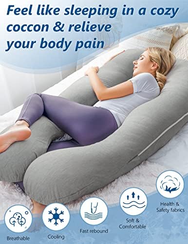 Pregnancy Pillows, Cooling Silky Pregnancy Pillows - Image 5