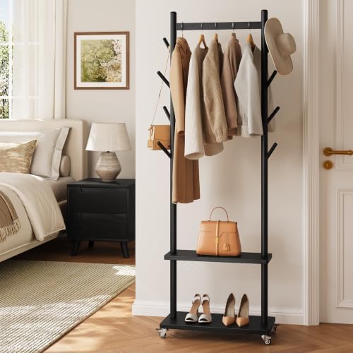 Yoobure Solid Wood Coat Rack Freestanding by Yoobure