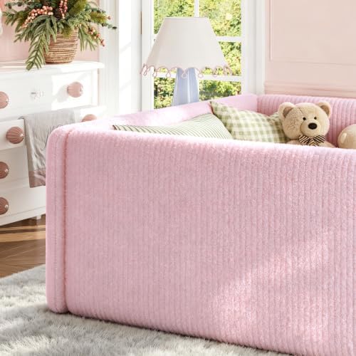 Twin Size Corduroy Upholstered Floor Bed - Image 5