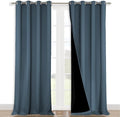 NICETOWN Full Shading Curtains for Windows, Smoky Blue, 52 inches W x 95 inches by NICETOWN