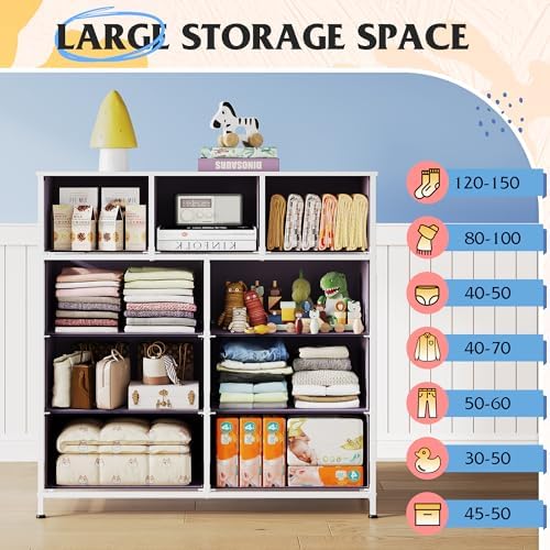 WLIVE Tall Dresser for Bedroom, 9 Drawer Chest of Drawers - Image 5