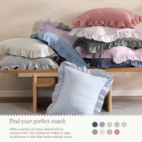 BLOOMHAVEN King Size Comforter Set-7 Pieces Ruffle Bedding Floral Sheet - Image 5