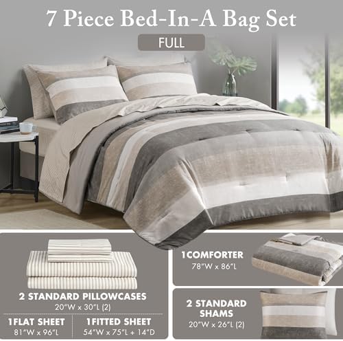 Madison Park Essentials Full Comforter Set, Bed in A Bag Comforter & Sheet Set - Image 5