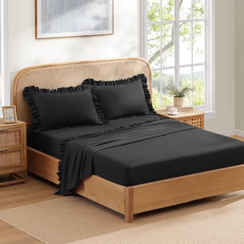 ROSE&RISY Queen Ruffle Sheet Set 4 Piece by ROSERISY