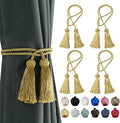 BEL AVENIR 4 Pack Handmade Rope Tassel Curtain Tiebacks by BELAVENIR