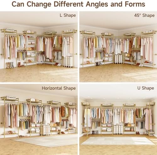 L7 Wall Mounted Industrial Pipe Clothing Rack, Corner Closet System - Image 5