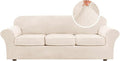 H.VERSAILTEX High Stretch Sofa Slipcover 4 Piece Cover Velvet Furniture by HVERSAILTEX