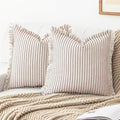 YEENAASY Throw Pillow Covers 16x16 Boho Striped Pillow Cases by YEENAASY