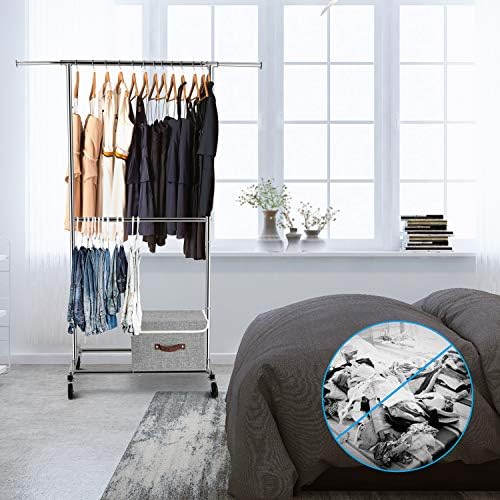 Simple Trending Clothing Garment Rack, Extensible Clothes Rack - Image 6