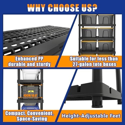 Plastic Storage Shelves, Heavy Duty Shelving Units - Image 6