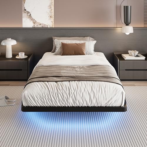 SHA CERLIN Twin Size Floating Bed Frame - Image 2