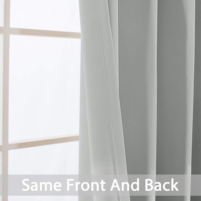 Yakamok Blackout Curtains Room Darkening Thermal Insulated Grommet top Window - Image 6