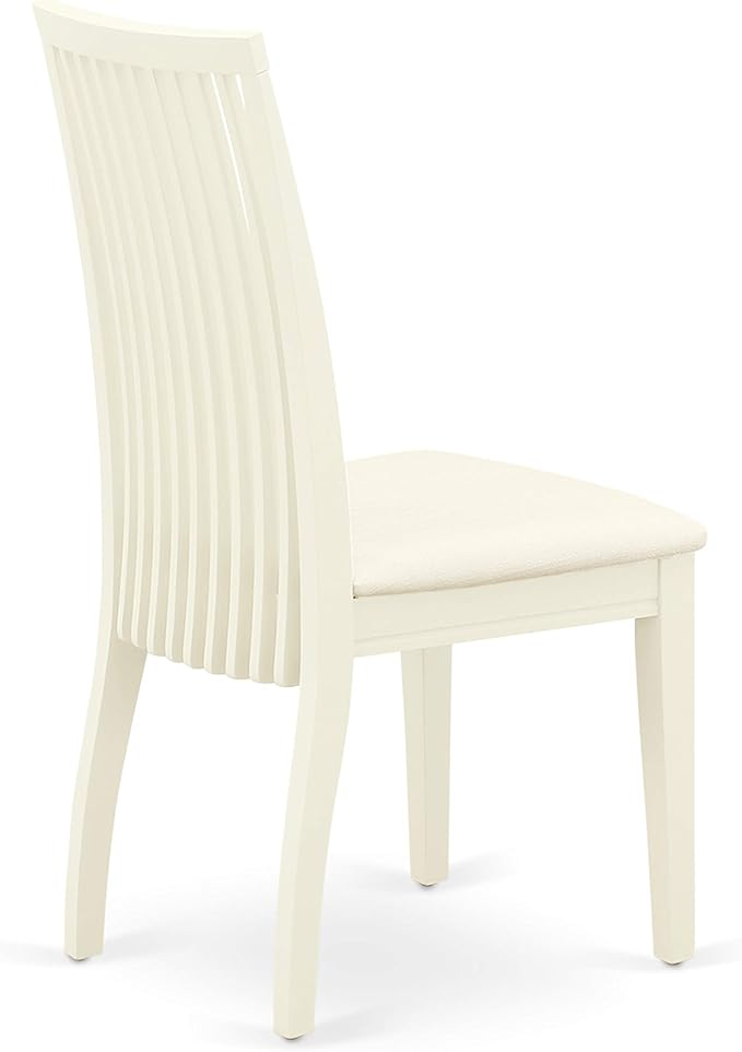 East West Furniture DOIP7-LWH-C 7 Piece Kitchen Table Set Consist of a Rectangle Dining Table with Butterfly Leaf and 6 Linen Fabric Upholstered Dining Chairs, 42x78 Inch, Linen White