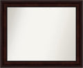 Amanti Art Silver Bathroom Mirror for Over Sink, 26x32 Classic Honey Silver Rectangle Vanity Mirror, Large Casual Frame, Hangs Horizonally and Vertically, Bathroom Wall Decor, Non-Beveled Edge