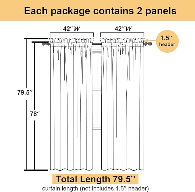 Lecloud Turquoise Sheer Curtains 78 Inches Long 2 Panels, Elegant Gauzy Airy - Image 3