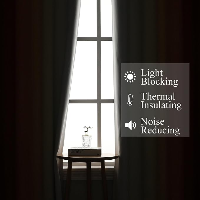 Estelar Textiler Burnt Orange and Greyish White Ombre Blackout Curtains & Drapes - Image 3