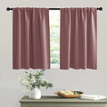 RYB HOME Short Dusty Pink Blackout Curtains by RYBHOME