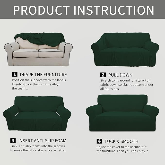 Easy-Going Stretch Loveseat Slipcover 1-Piece Sofa Cover Furniture Protector - Image 8