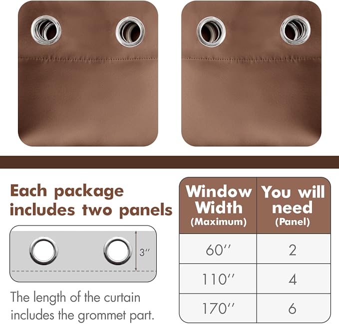 MIULEE Blackout Curtains for Bedroom Living Room Thermal Insulated Room - Image 6