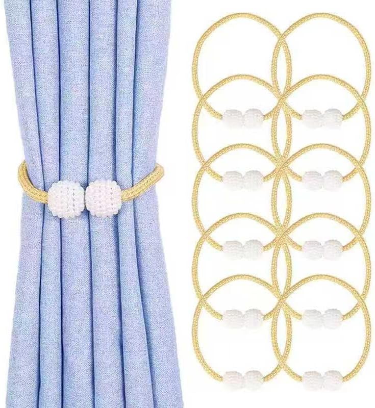 10 Pack Magnetic Curtain Tiebacks, Curtain Tiebacks Buckles Holdbacks Holders by Unknown
