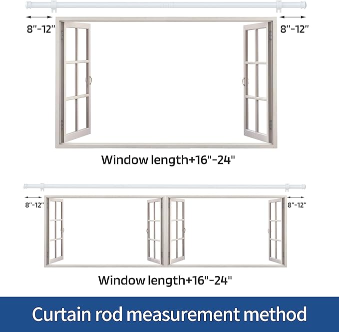 Curtain Rods 2 Pack 5/8 inch White Curtain Rods - Image 5