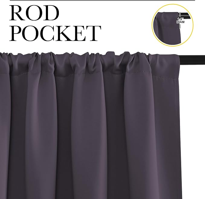 NICETOWN Blackout Curtains for Living Curtains, 2 Panels, 52 by 95, Room - Image 2