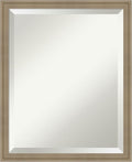Amanti Art Brown Bathroom Mirror for Over Sink, 22x18 Florence Light Brown Rectangle Vanity Mirror, Small Casual Frame, Hangs Horizonally and Vertically, Bathroom Wall Decor, Beveled Edge from WI, USA