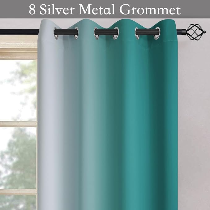 SimpleHome Ombre Room Darkening Curtains 82 inches Length - Image 4