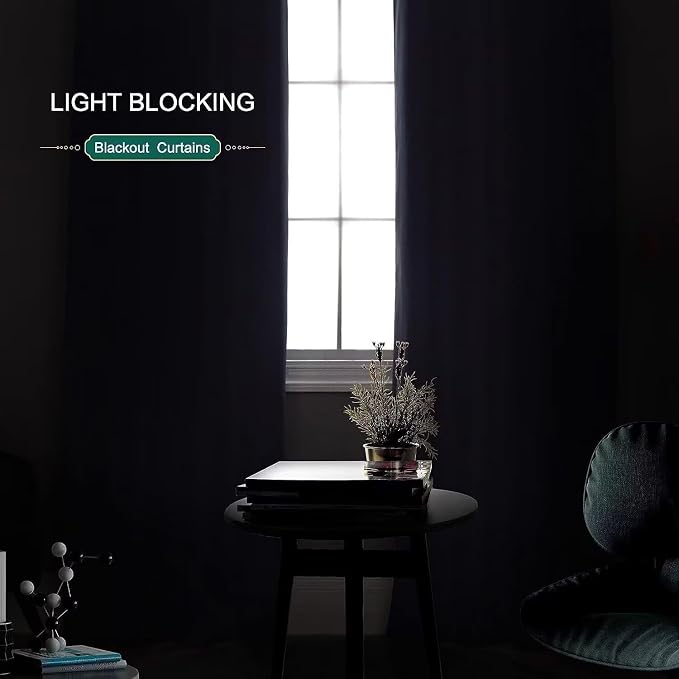Joydeco Blackout Curtains for Bedroom 90 inch Long 2 Panels, Thermal Insulated - Image 6
