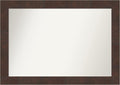 Amanti Art White Bathroom Mirror for Over Sink, 28x40 Wedge White Rectangle Vanity Mirror, Large Modern Frame, Hangs Horizonally and Vertically, Bathroom Wall Decor, Non-Beveled Edge from WI, USA