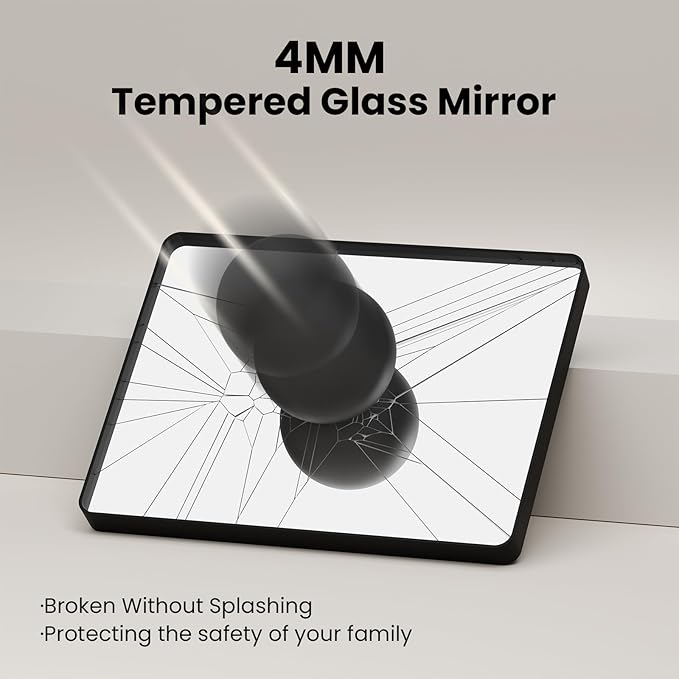 Gold Bathroom Mirror, 24x32 Inch Brushed Gold Metal Frame Mirror for Wall, Rounded Rectangle Bathroom Vanity Mirror, Tempered Glass, Anti-Rust, Horizontal/Vertical