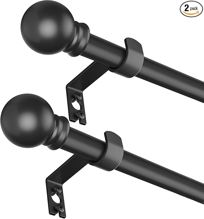 SMODBRODRE 2 Pack Curtain Rods for Window 32 and 48 by SMODBRODRE