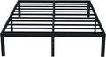 EMODA 14 Inch King Bed Frame No Box Spring Needed, Heavy Duty Metal Platform with Steel Slats, Noise Free, Easy Assembly, Black